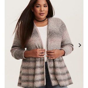💸💸Torrid Ombre Stripe Open Front Cardigan